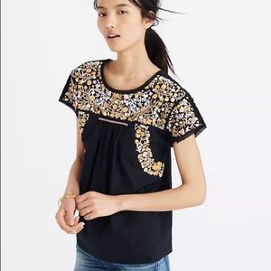 Madewell embroidered springtime top